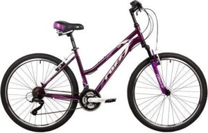 Горный велосипед взрослый 26 дюймов скоростной женский стальной 21 скорость FOXX 26SHV. SALSA. 17VT4 Фиолетовый