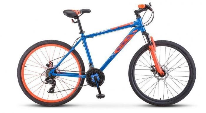Горный взрослый велосипед со стальной рамой 20" STELS Navigator 500 MD 26 дюймов Синий с дисковыми тормозами от компании 2255 by - онлайн гипермаркет - фото 1