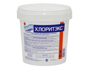 Гранулы для очистки и дезинфекции воды Маркопул-Кемиклс Хлоритэкс 1кг М26 химия для бассейна