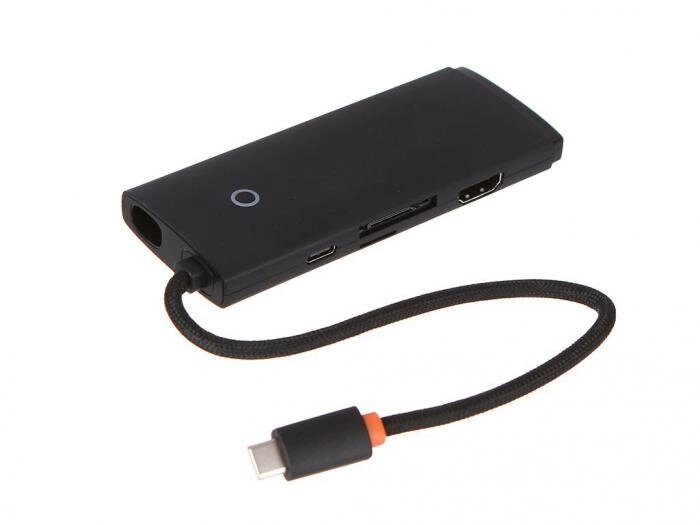 Хаб USB Baseus Lite Series 6-Port Type-C HUB Type-C - HDMI+2xUSB3.0+PD+SD/TF Black WKQX050101 от компании 2255 by - онлайн гипермаркет - фото 1