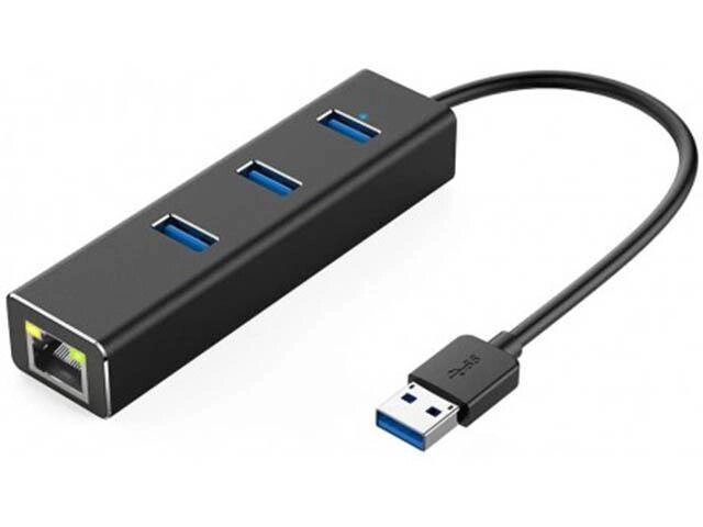 Хаб USB KS-is USB 3.0 RJ45 LAN Gigabit KS-405 от компании 2255 by - онлайн гипермаркет - фото 1