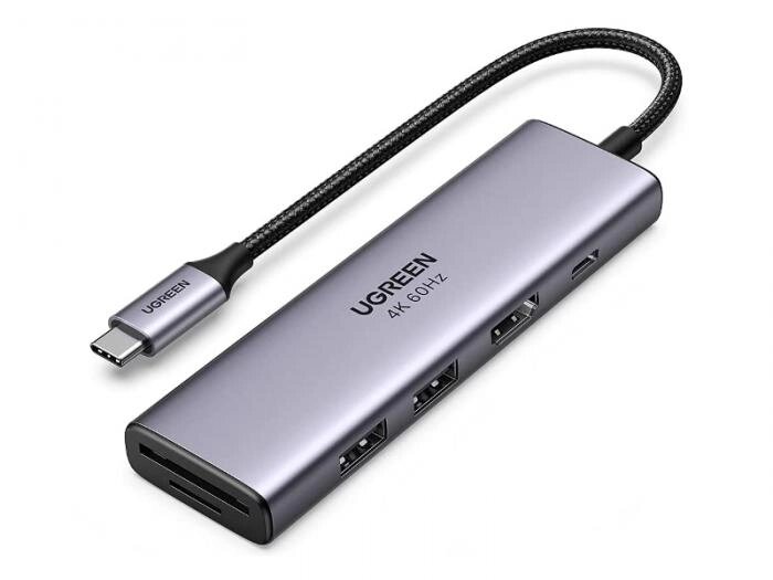 Хаб USB Ugreen 2хUSB 3.0/HDMI/TF/SD/PD 60384 от компании 2255 by - онлайн гипермаркет - фото 1