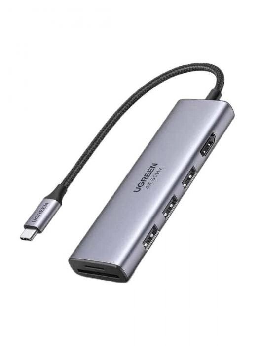 Хаб USB Ugreen Premium 6 in 1 3xUSB 3.0, HDMI, SD/TF 60383 от компании 2255 by - онлайн гипермаркет - фото 1