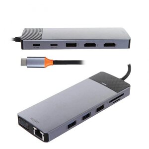 Хаб USB wiwu linker pro 12-in-1 USB-C grey 6976195094060