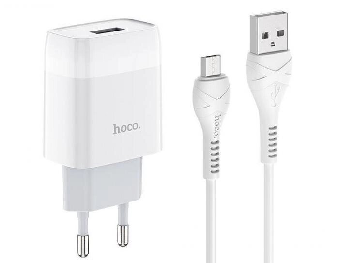 HOCO (6931474713001) C72A 1USB 2.4A MICRO USB 1м белый от компании 2255 by - онлайн гипермаркет - фото 1