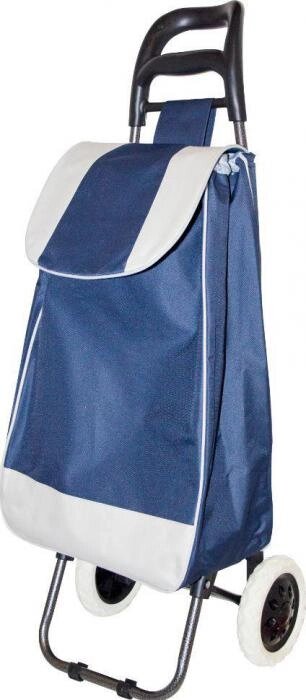 Хозяйственная тележка с сумкой на колесах РЫЖИЙ КОТ A204 093534 синяя каркасная тачка от компании 2255 by - онлайн гипермаркет - фото 1