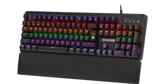 Игровая клавиатура с подсветкой Defender Reborn GK-165DL 45165 механическая геймерская USB для компьютера от компании 2255 by - онлайн гипермаркет - фото 1