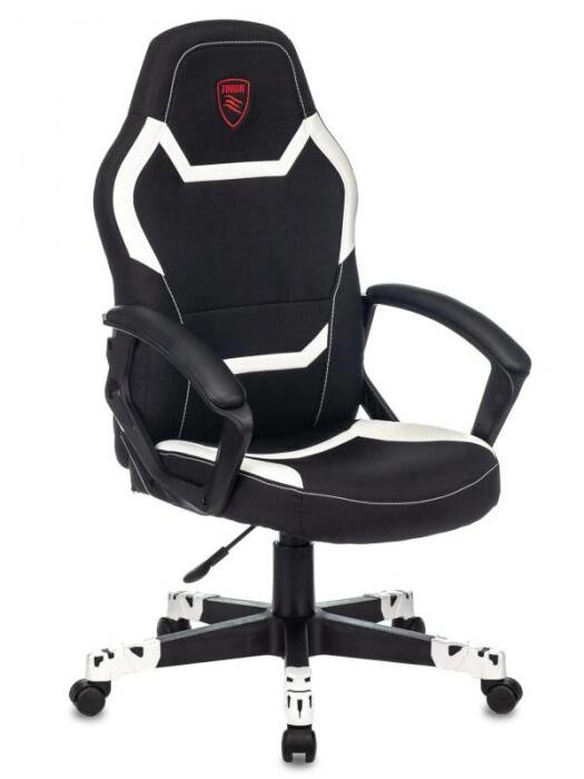 Игровое эргономичное кресло компьютерное геймерское Zombie 10 черное-белое на колесиках для игроков геймеров от компании 2255 by - онлайн гипермаркет - фото 1