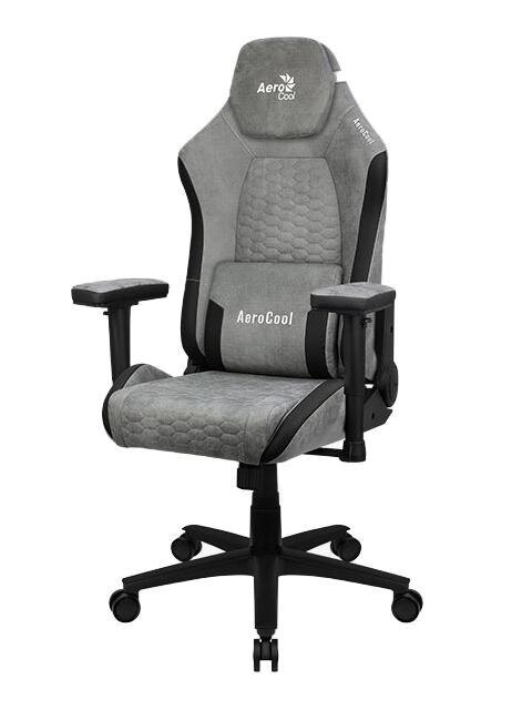 Игровое геймерское компьютерное кресло стул геймера AeroCool Crown AeroSuede серое для компьютера на колесиках от компании 2255 by - онлайн гипермаркет - фото 1