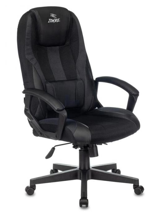 Игровое геймерское кресло Zombie 9 черное эргономичное для компьютера геймера стул поворотный на колесиках от компании 2255 by - онлайн гипермаркет - фото 1