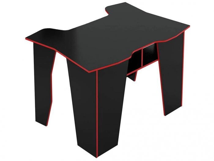 Игровой компьютерный стол геймерский MP55 черный-красный с вырезом красивый для ПК компьютера геймера от компании 2255 by - онлайн гипермаркет - фото 1