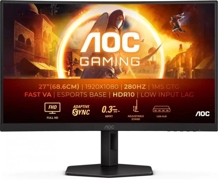 Игровой монитор AOC C27G4ZXU от компании 2255 by - онлайн гипермаркет - фото 1