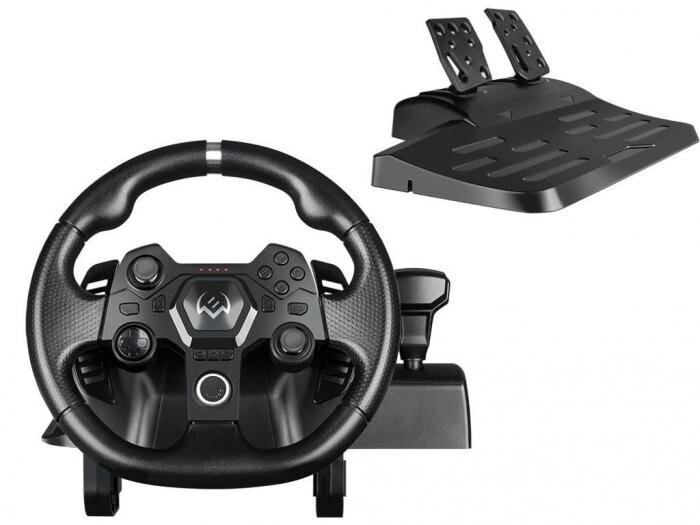 Игровой руль с педалями и коробкой передач для игр приставок компьютера ПК ноутбука Xbox 360 PS4 Sven GC-W900 от компании 2255 by - онлайн гипермаркет - фото 1