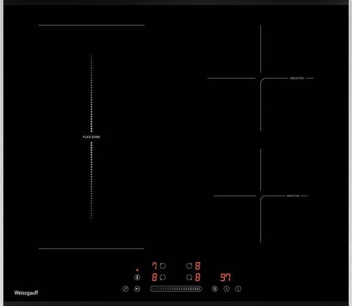 Индукционная варочная панель WEISSGAUFF HI 643 Bfzg,  независимая,  черный от компании 2255 by - онлайн гипермаркет - фото 1