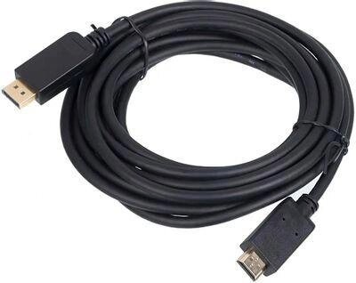 Кабель  1.12v,  DisplayPort (m) -  HDMI (m),  GOLD ,  5м,  черный от компании 2255 by - онлайн гипермаркет - фото 1