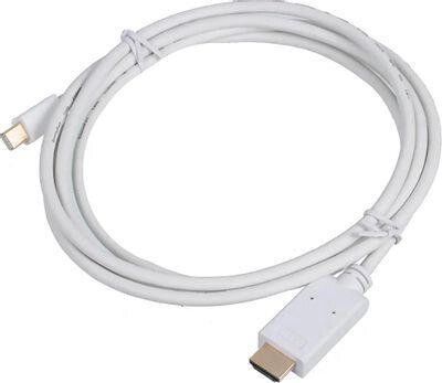 Кабель  1.2v,  miniDisplayPort (m) -  HDMI (m),  GOLD ,  2м,  белый от компании 2255 by - онлайн гипермаркет - фото 1