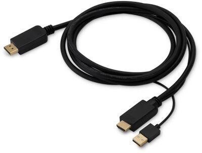 Кабель аудио-видео Buro HDMI (m)  -  DisplayPort (m) ,  2м, GOLD,  черный [hdmi-dp-2m] от компании 2255 by - онлайн гипермаркет - фото 1