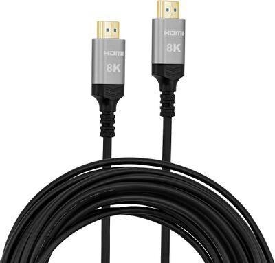 Кабель аудио-видео Digma HDMI 2.1 AOC,  HDMI (m) -  HDMI (m),  ver 2.1,  20м, GOLD,  черный [hdmi-aoc2.1-20] от компании 2255 by - онлайн гипермаркет - фото 1