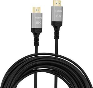 Кабель аудио-видео Digma HDMI 2.1 AOC, HDMI (m) - HDMI (m), ver 2.1, 30м, GOLD, черный [hdmi-aoc2.1-30]