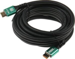 Кабель аудио-видео premier 12393, HDMI (m) - HDMI (m) , ver 2.1, 5м, GOLD, черный