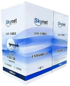 Кабель SKYNET CSL-FTP-2-CU FTP, cat. 5E, 305м, 2 пары, медь, одножильный (solid), 1 шт, серый