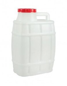 Канистра пластиковая пищевая для воды АЛЬТЕРНАТИВА М972 Бочонок 15 литров