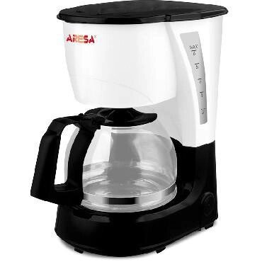 Капельная кофеварка электрокофеварка ARESA AR-1609 белая электрическая для молотого кофе от компании 2255 by - онлайн гипермаркет - фото 1