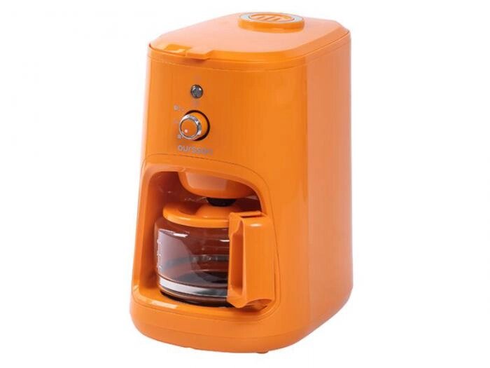 Капельная кофеварка с кофемолкой и автоотключением Oursson CM0400G/OR оранжевая от компании 2255 by - онлайн гипермаркет - фото 1