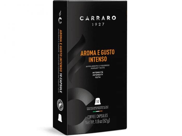 Капсулы Carraro Aroma E Gusto Intenso 10шт от компании 2255 by - онлайн гипермаркет - фото 1
