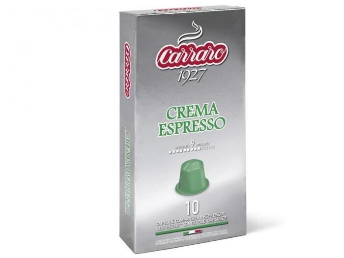 Капсулы Carraro Crema Espresso 10шт стандарта Nespresso от компании 2255 by - онлайн гипермаркет - фото 1
