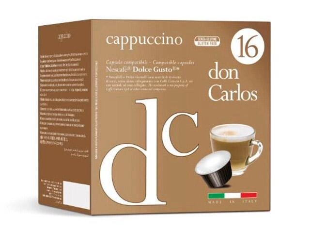 Капсулы Don Carlos Cappucino 16шт стандарта Dolce Gusto от компании 2255 by - онлайн гипермаркет - фото 1