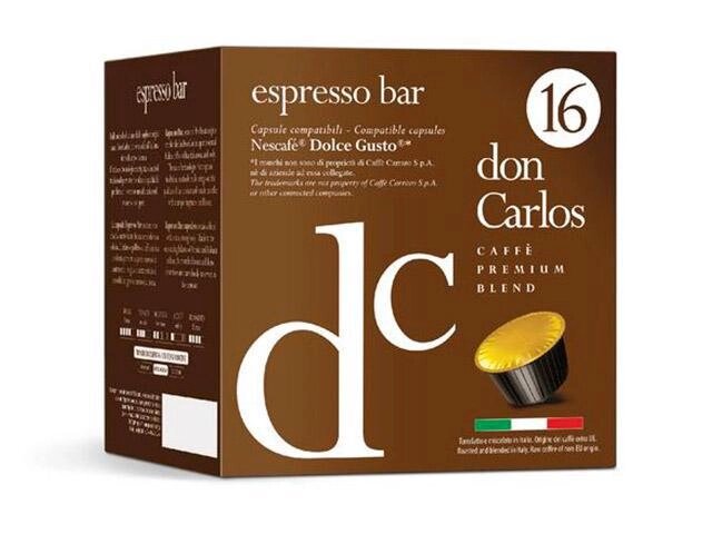 Капсулы Don Carlos Espresso Bar 16шт стандарта Dolce Gusto от компании 2255 by - онлайн гипермаркет - фото 1