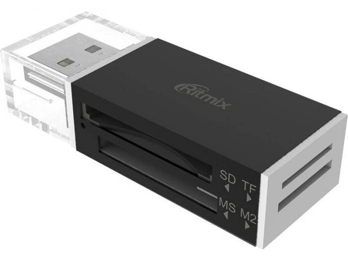 Карт-ридер Ritmix CR-2042 SD/microSD/MS/M2 Black от компании 2255 by - онлайн гипермаркет - фото 1