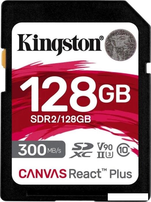 Карта памяти Kingston Canvas React Plus SDXC 128GB от компании 2255 by - онлайн гипермаркет - фото 1