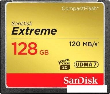 Карта памяти SanDisk Extreme CompactFlash 128GB [SDCFXSB-128G-G46] от компании 2255 by - онлайн гипермаркет - фото 1