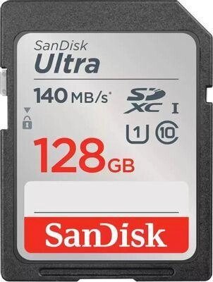 Карта памяти SDXC UHS-I Sandisk Ultra 128 ГБ, 140 МБ/с, Class 10, SDSDUNB-128G-GN6IN от компании 2255 by - онлайн гипермаркет - фото 1