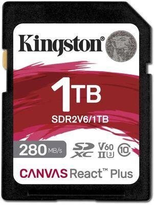 Карта памяти SDXC UHS-II Kingston Canvas React Plus 1024 ГБ, 280 МБ/с, Class 10, SDR2V6/1TB,  1 шт., без адаптера от компании 2255 by - онлайн гипермаркет - фото 1