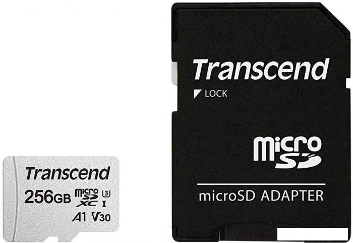 Карта памяти Transcend microSDXC 300S 256GB (с адаптером) от компании 2255 by - онлайн гипермаркет - фото 1