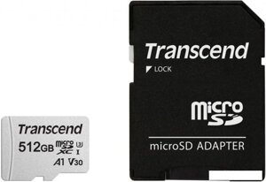 Карта памяти Transcend microSDXC 300S 512GB (с адаптером)