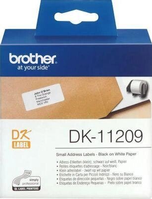 Картридж BROTHER DK11209, черный шрифт, белый фон,  DK11209 от компании 2255 by - онлайн гипермаркет - фото 1