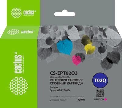 Картридж Cactus CS-EPT02Q3, T02Q, пурпурный пигментный / CS-EPT02Q3 от компании 2255 by - онлайн гипермаркет - фото 1