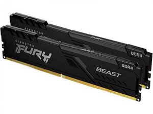 Kingston fury beast black DDR4 DIMM 3733mhz PC29800 CL19 - 32gb kit (2x16gb) KF437C19BB1k2/32