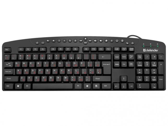 Клавиатура Defender Atlas HB-450 Black 45450 от компании 2255 by - онлайн гипермаркет - фото 1