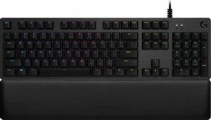 Клавиатура Logitech G513 Tactile (GX Brown switches), USB, c подставкой для запястий, черный [920-009329]