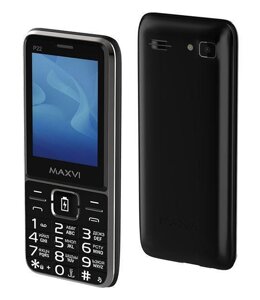 Кнопочный мобильный телефон для слабослышащих пожилых людей MAXVI P22 черный