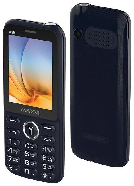 Кнопочный мобильный телефон MAXVI K18 синий от компании 2255 by - онлайн гипермаркет - фото 1