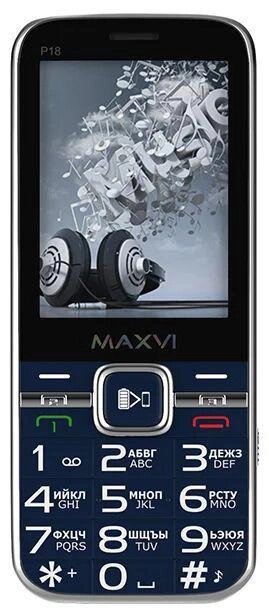 Кнопочный мобильный телефон MAXVI P18 синий от компании 2255 by - онлайн гипермаркет - фото 1