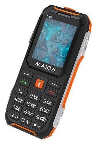 Кнопочный мобильный телефон MAXVI T100 оранжевый от компании 2255 by - онлайн гипермаркет - фото 1