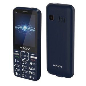 Кнопочный сотовый мобильный телефон MAXVI P3 синий