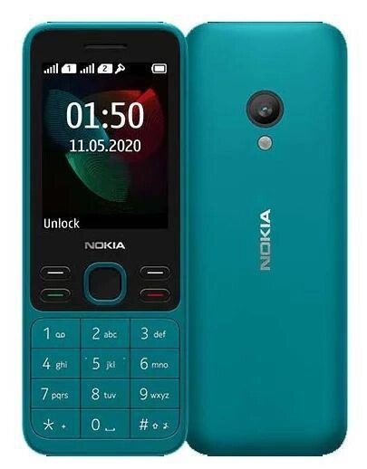 Кнопочный сотовый мобильный телефон NOKIA 150 DS (2020) CYAN от компании 2255 by - онлайн гипермаркет - фото 1